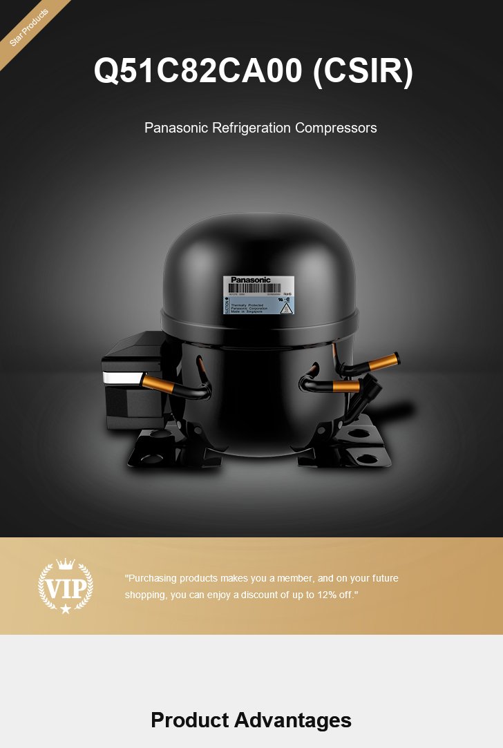 Panasonic Compressor Q51C82CA00 (CSIR), technical parameters pdf, structure diagram